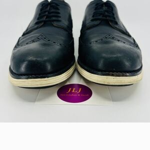 Cole Haan Men's Grand OS Black Leather Wingtip Oxford Shoes C24089 Size 10